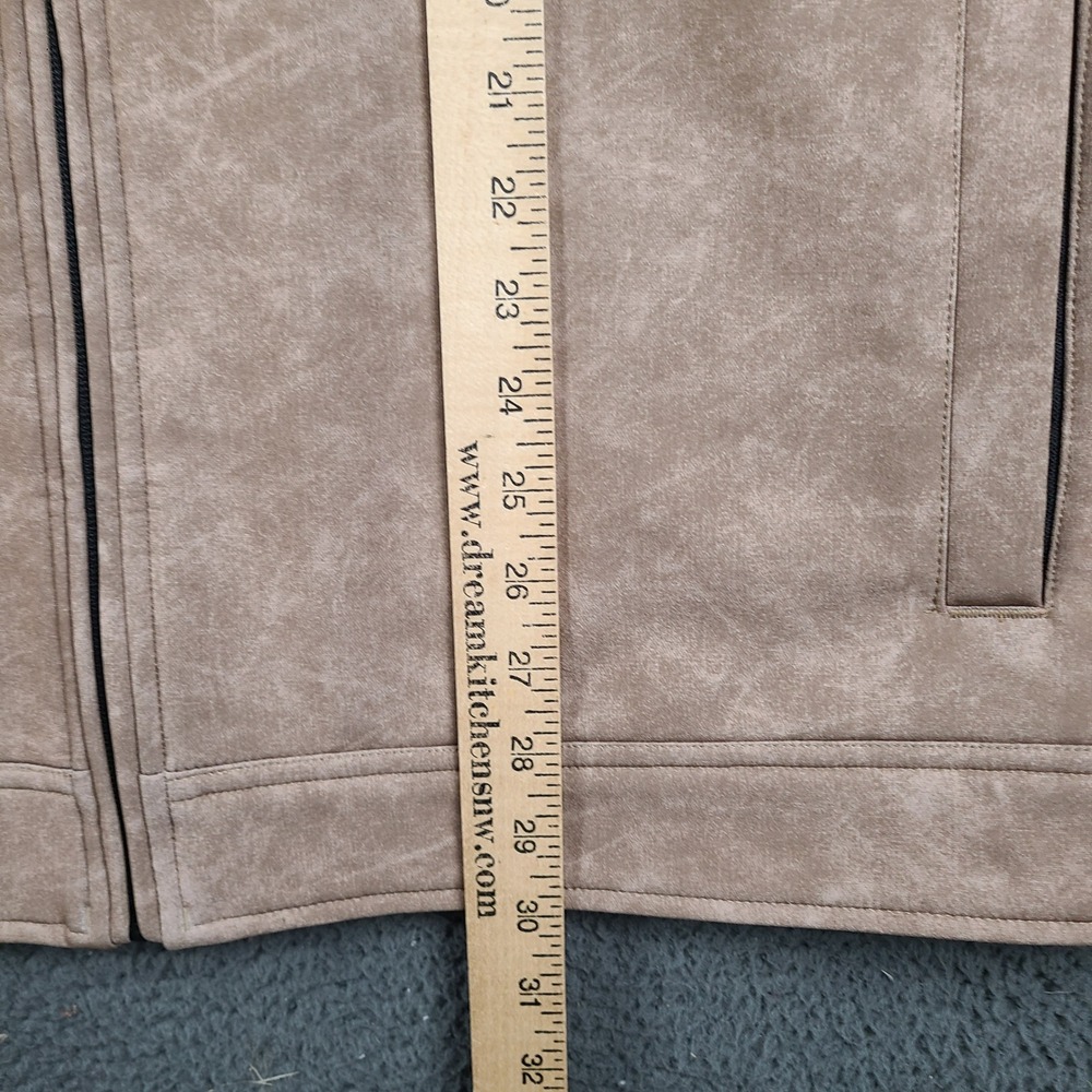 Cinch Concealed Carry Vest Western Tan Faux Suede Full Zip Mens XXL - Picture 7 of 8
